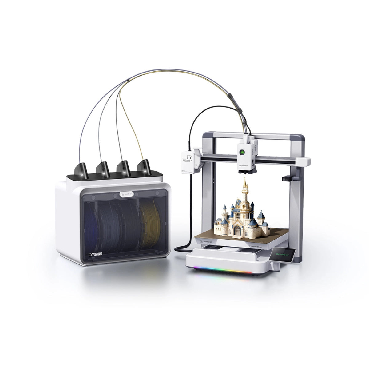 Creality SparkX i7 3D Printer with CFS Lite 4 Filament Dispenser 260x260x255 500mm/s