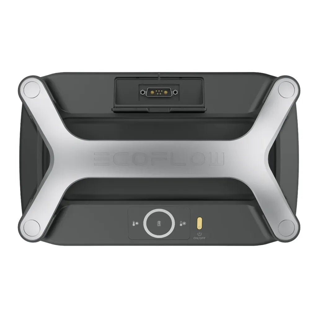 Portable EcoFlow inverter for camping and outdoor adventures.