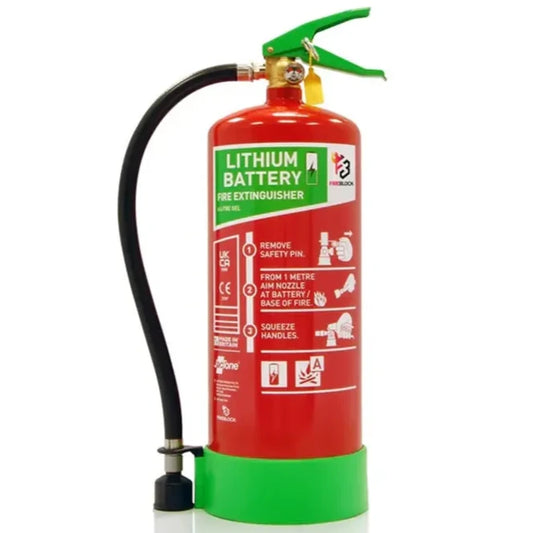 FIREBLOCK Lithium Battery Fire Extinguisher - 9 Litres