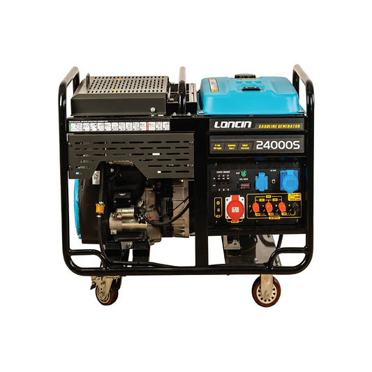 Loncin 18kW Three Phase Petrol Generator with Electric Start and Wheels