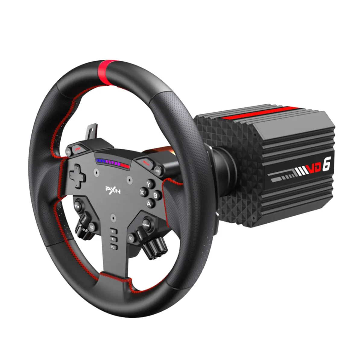 PXN VD6 Direct Drive Sim Racing Wheel with PD-HM Dual Pedal and Z9 Clamp - Bundle