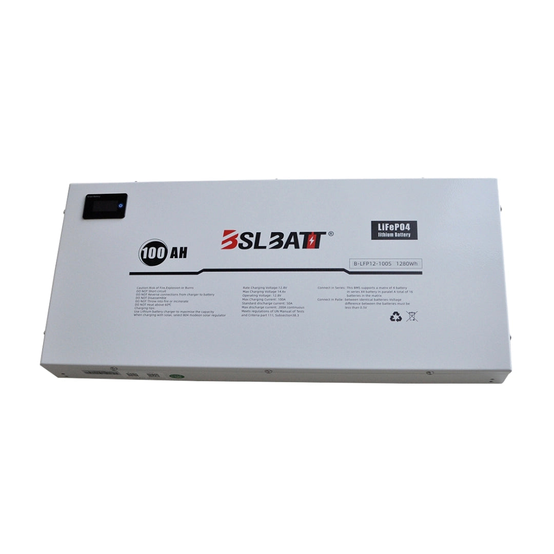 BSL Batt 12V 100Ah LiFePO4 Flat-pack