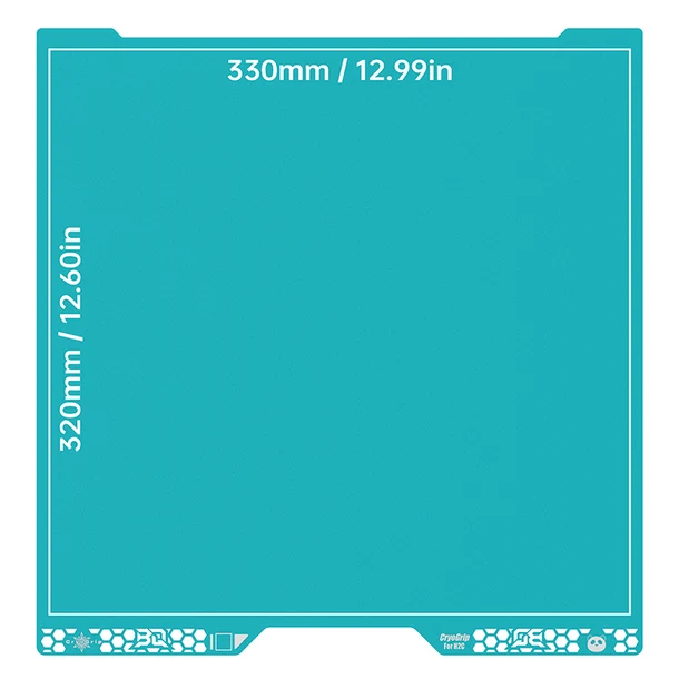 BIQU Panda BuildPlate CryoGrip Pro for Bambu Lab H2C 330 × 320 mm