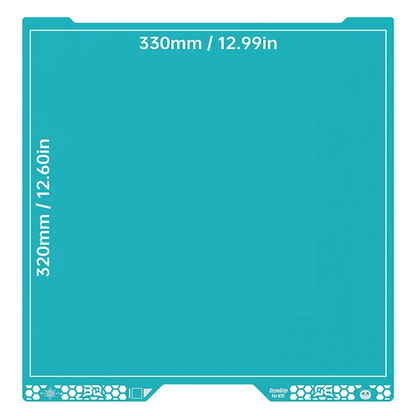 BIQU Panda BuildPlate CryoGrip Pro for Bambu Lab H2C 330 × 320 mm