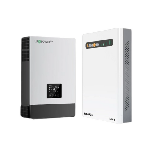 Lux Power 6kW Inverter and Lemoen 5.12kW Battery - Backup Combo