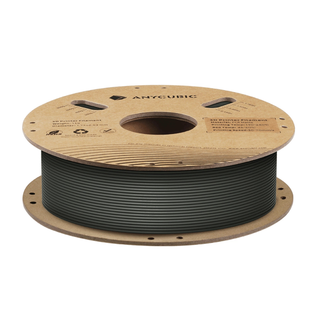 Anycubic PLA Matte Filament 1kg – Black