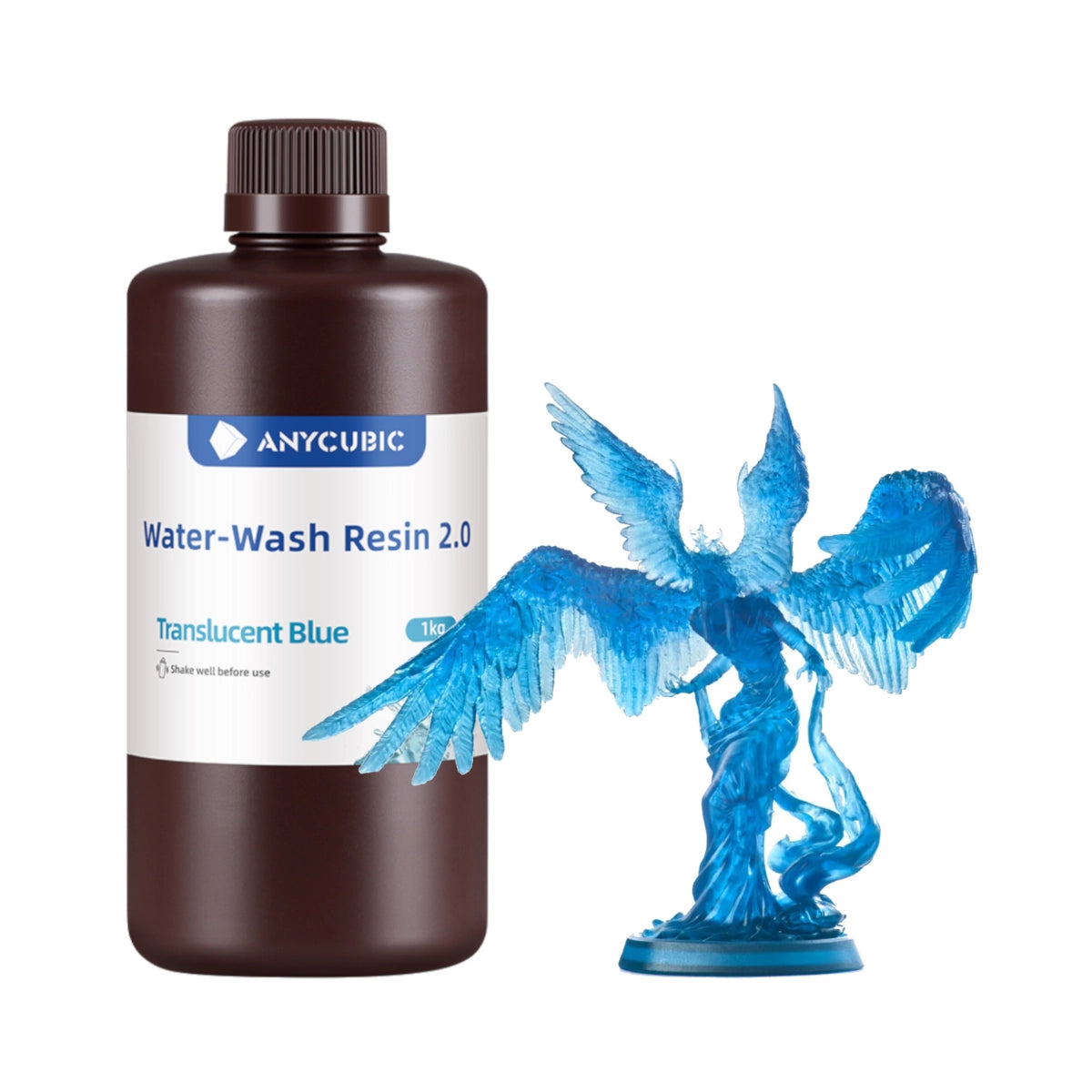 Anycubic Water Wash Resin 2.0 – Translucent Blue