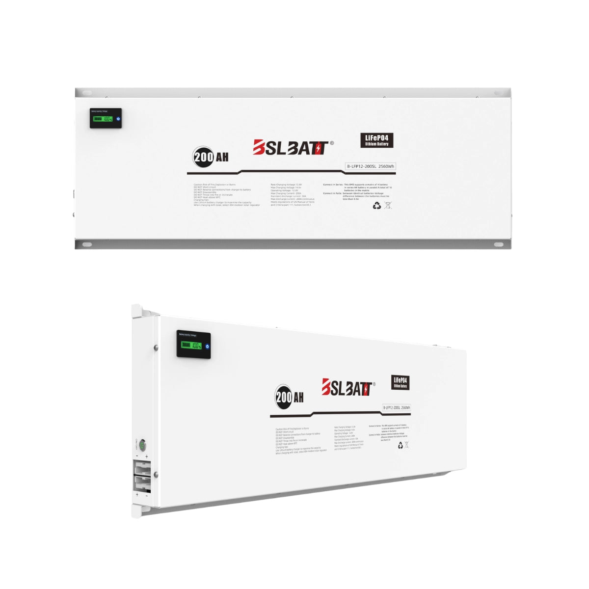BSL Batt 12V 200Ah LiFePO4 Flat-pack