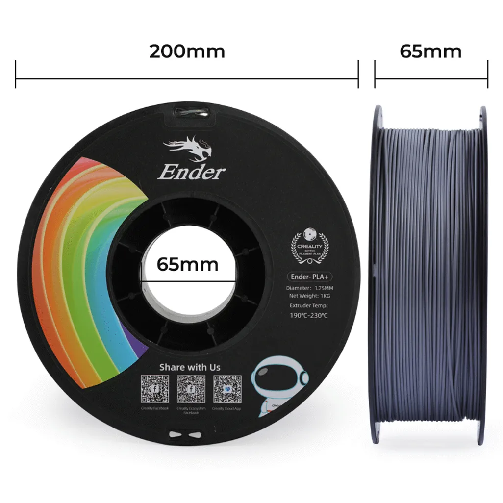 Creality Ender PLA+ Filament Grey – 1 kg