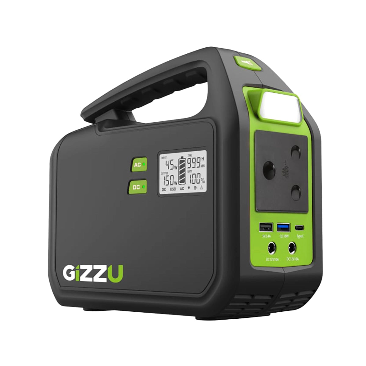 GIZZU 155Wh Portable Power Station 1 x 3 Prong SA Plug Point