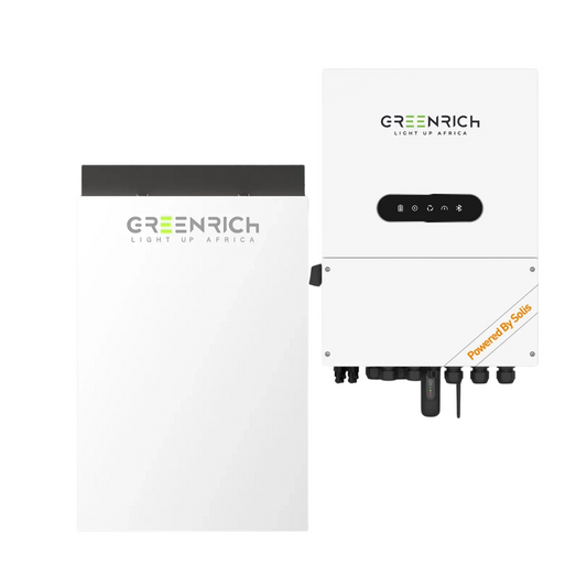 Greenrich 5kW Hybrid Inverter with 4.95kWh Wall Mount Lithium Battery 