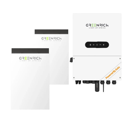 5kW Hybrid Inverter with 2x 4.95kWh Wall Mount Lithium Batteries