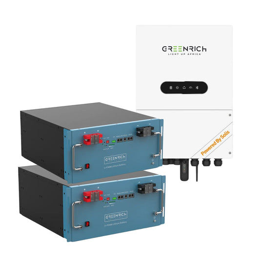 Greenrich 6kW Hybrid Inverter with 2x 4.95kWh Lithium Batteries 