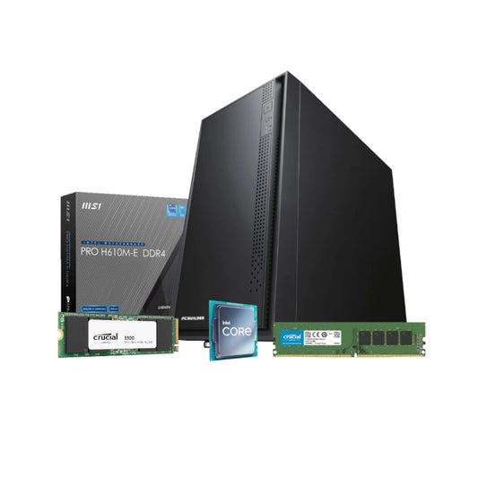 PCBuilder Intel i3-12100 OFFICE MASTER Core Windows 11 Pro Desktop PC