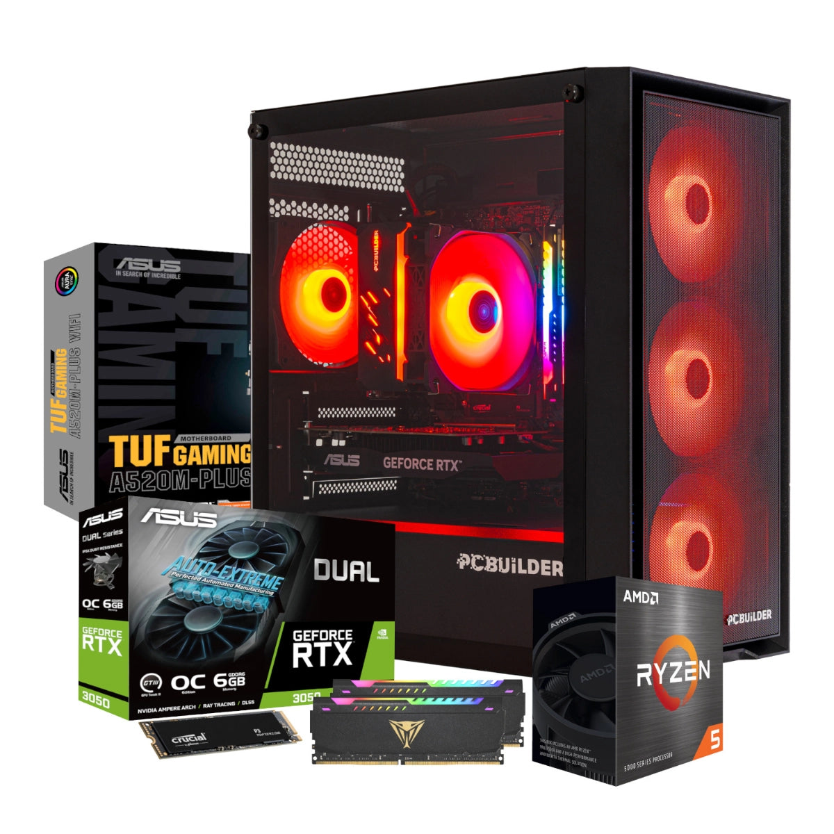 PCBuilder Ryzen 5 5600XT SENTINEL Windows 11 Gaming PC