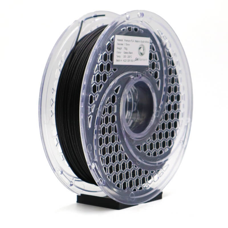 SA Filament | PLA Premium Galaxy Black Filament 750g, 1.75mm | Manufactured in South Africa