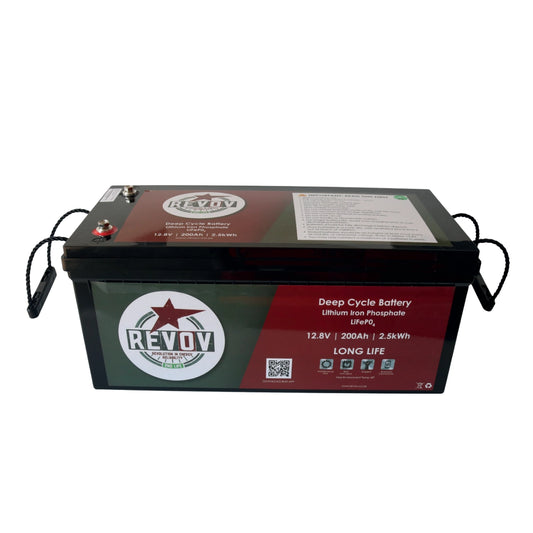 REVOV Lithium Iron Phosphate battery 12.8V 200Ah 2.6 kWh