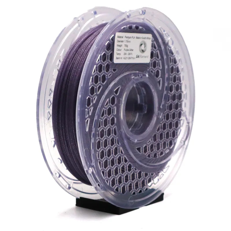 SA Filament | PLA Premium Glitter Purple Filament 750g, 1.75mm | Manufactured in South Africa